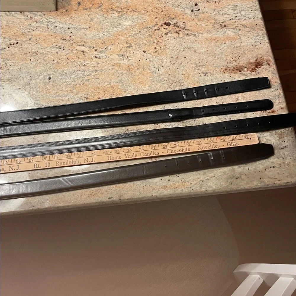 Black dress belt 4 pack
